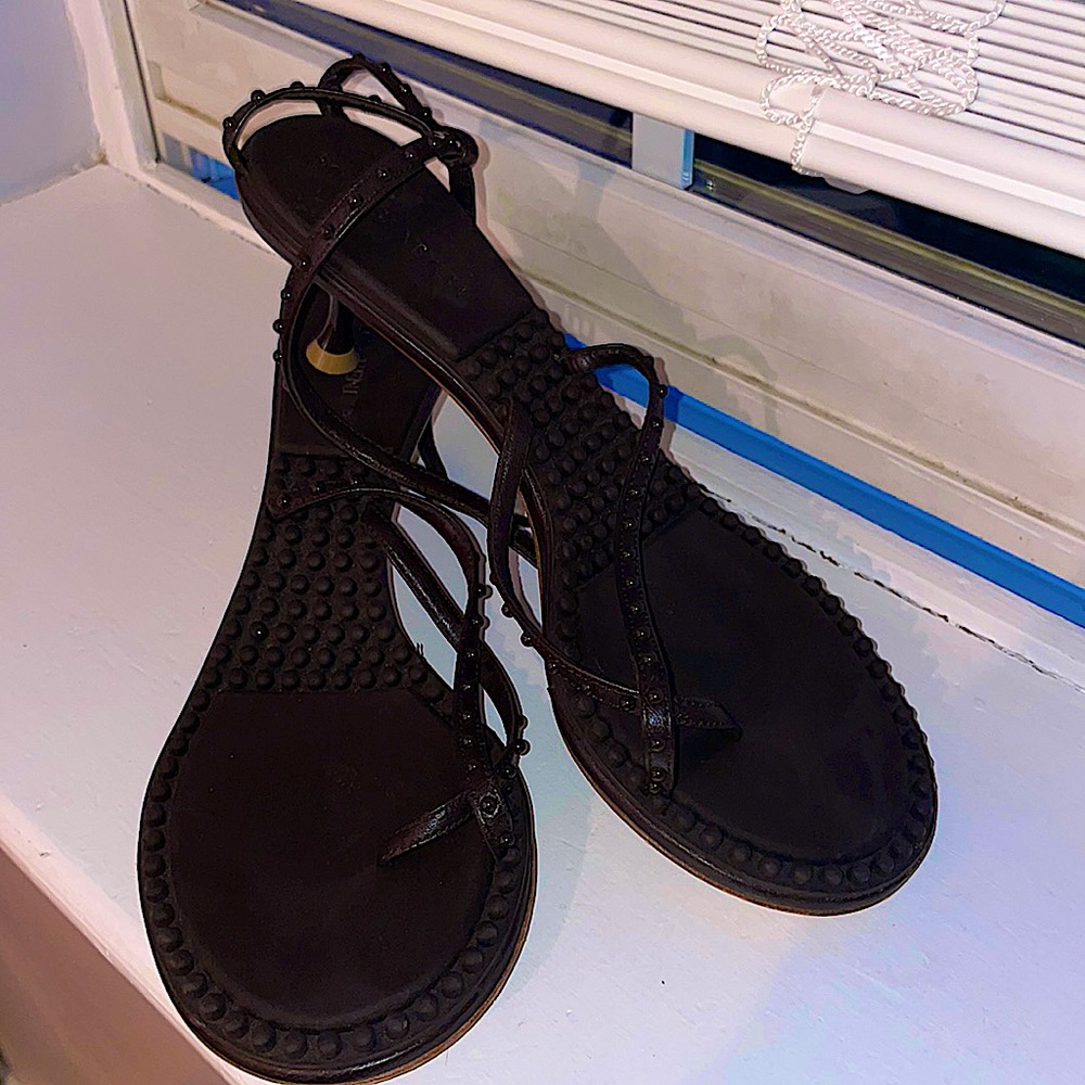 Bottega Veneta Studded Brown leather Sandals